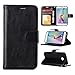 S6 Edge Case, Galaxy S6 Edge Case, Joopapa Samsung Galaxy S6 Edge Luxury Fashion Pu Leather Magnet Wallet Flip Case Cover with Built-in Credit Card/ID Card Slots for Samsung Galaxy S6 Edge (Black)