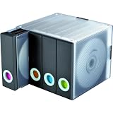 New-Clear/Black Parade Series Stackable 96-CD Storage Cases - T41221