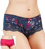2 Pack Per Una Cotton Rich Floral Lace Shorts