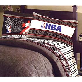 NBA Sheet Set 3pc Twin Basketball Bedding Sheets