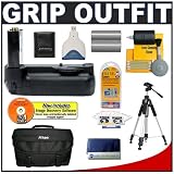 Nikon MB-D200 Battery Grip for D200 Digital SLR Camera + Spare EN-EL3e Lithium-Ion Battery Pack + High Speed USB 2.0 CompactFlash (CF) Card Reader + Nikon SLR System Case + TR-60N Photo/Video 57 Tripod