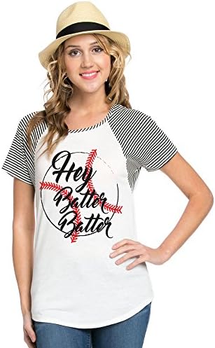 HEY BATTER BATTER - GRAPHIC SPORTY ROUND NECK T-SHIRTS