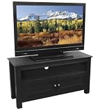 Walker Edison Cortez Wood TV Console, Black