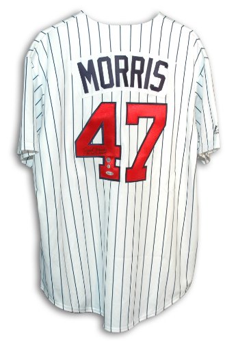 Jack Morris Autographed Minnesota Twins White Pinstripe Majestic Jersey Inscribed 