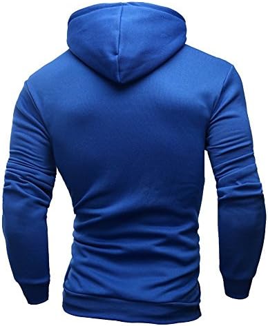 Qiu Mens Pullover UK Flag Fleece Hoodie
