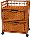 Natural Fiber Chest of Drawers on Wheels - Two Drawer- HON