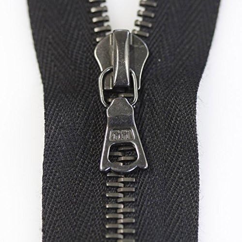 RIRI Zipper M6 Two Way - Antique Silver Teeth (3-35" Closed Center Open, 2110 Black)