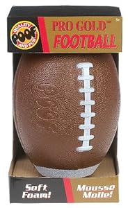 POOF-Slinky 450BL POOF Pro Gold Foam Football with Box, 9.5-Inch, Brown