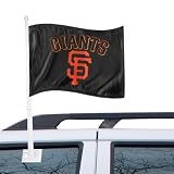 San Francisco Giants 12 x 15 Black Car Flag