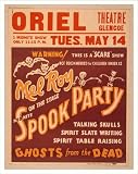 Historic Theater Poster (L), Mel Roy on the stage mid-nite spook party talking skulls spirit
