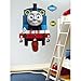 RoomMates RMK1832GM Thomas The Tank Engine Peel and Stick Giant Wall Decal with 3 Hooks