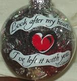 Edward's 'Look After My Heart' for Bella Twilight New Moon Glass Christmas Ornament