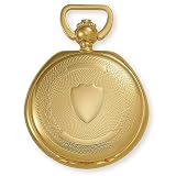 Avalon 17 Jewel Mechanical Skeleton Gold-tone Covered Pocket Watch with Chain, #4039G by Avalon