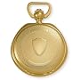 Avalon 17 Jewel Mechanical Skeleton Gold-tone Covered Pocket Watch with Chain, #4039G