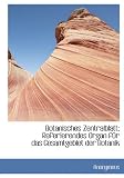 Botanisches Zentralblatt; Referierendes Organ Fr Das Gesamtgebiet Der Botanik - Anonymous