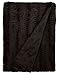 Cathay Home Luxe Faux Fur Mink Ultra-Soft Embossed Bedding Blanket -King, Chocolate Mink, 1-Piece Throw/Blanket/Coverlet/Bedspread