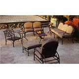 Darlee Catalina Cast Aluminum Lounge Set With End & Coffee Tables