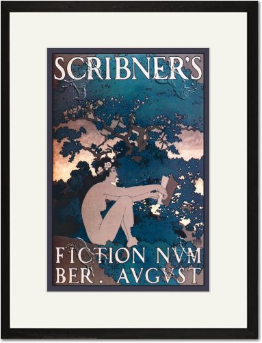 Black Framed Matted Print 17x23 - Scribners Fiction - August 1897