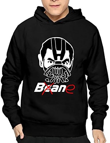 Pipilulu Men's Cute Bean Bane Hoodies Sweatshirt XL Black