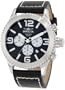 Invicta Men's 1427 II Collection Chronograph Black Dial Leather Watch