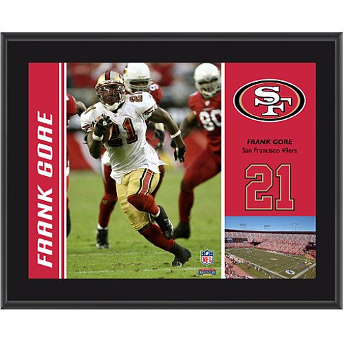Mounted Memories San Francisco 49ers Frank Gore 10.5 x 13 Sublimated Plaque