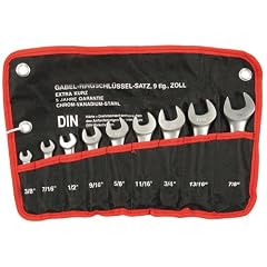 Gabel Ringschl�ssel Satz SAE ZOLL extra kurz Ausf�hrung 3/8" -7/8" CV-S 9 tlg
