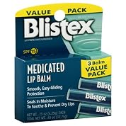Blistex Lip Balm, Medicated, SPF 15, Value Pack, 3 ct.