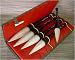Sumi Brush Set- Five Goat Hair and Horn Brushes in a Fabric Lined Box