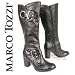 MARCO TOZZI Damen Winter Stiefel, Zierschließen, schwarz antic