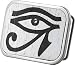 Eye of Horus w/Gem Framed GW White