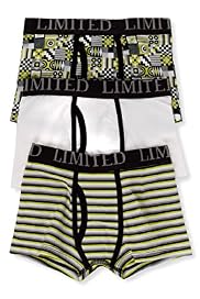 3 Pack Limited Cotton Rich Geometric Print Trunks