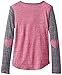 Derek Heart Big Girls' Henley with Elbow Patch