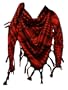 Arab Shemagh Kafiya Square Scarf, Red & Black