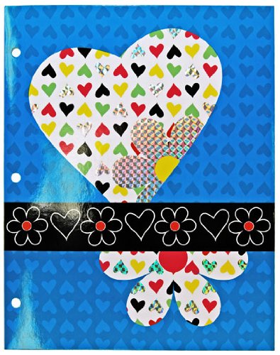 Girls Only 2-Pocket Fashion Portfolio, 3-Hole Punched, 11.75 x 9.25 Inches, 1 Portfolio, Cover Color May Vary (11686)