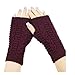 SBParts Stylish Women Knit Winter Armwarmer Fingerless Gloves - Burgundy