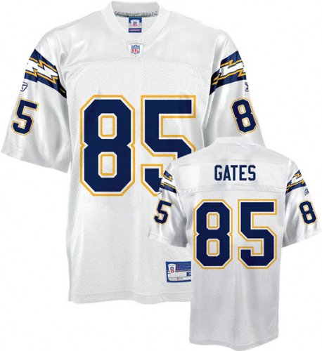 Antonio Gates White Reebok NFL Replica San Diego Chargers Youth Jersey