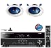 Yamaha 3D-Ready 5.1-Channel 500 Watts Digital Home Theater Audio Video Receiver with 4K pass-through, HD Audio Decoding, CINEMA DSP, Adaptive Dynamic Range Control, 40-Station Preset Tuning, Sleep Timer, Compressed Music Enhancer & USB Digital Port to Control, Charge & Play Your iPod, iPhone or Memory Drive + Yamaha Custom Easy-to-install In-Ceiling 2-Way Moisture Resistant Speakers (Set of 2) with a 8 PP Mica Cone Woofer & 1 Fluid-Cooled Soft-Dome Swivel Tweeter + 100 ft 16 Gauge Speaker Wire