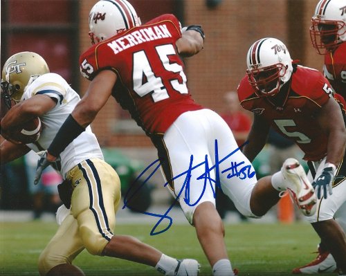 SHAWNE MERRIMAN,SAN DIEGO CHARGERS,MARYLAND TERRAPINS,TERPS,BUFFALO BILLS,SIGNED,AUTOGRAPHED,8X10 PHOTO,COA, RARE HARD PHOTO TO FIND