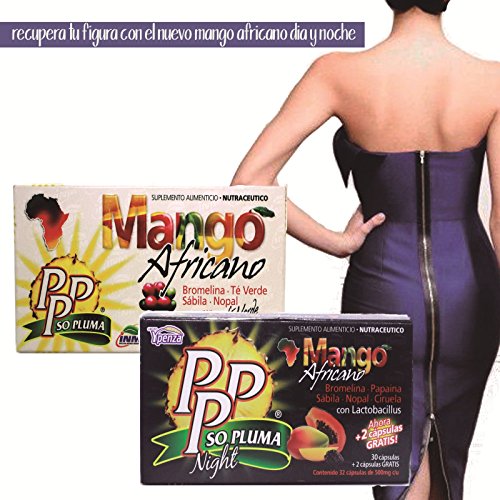 Buy African Mango Pack (Mango Africano Dia Y Noche) Dietary Supplement Capsules, Nature's Powerful Weight Loss & Fat Burning,losing Weight and Reducing Belly Fat.