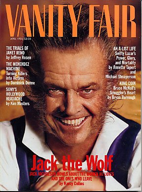 Vanity Fair Magazine April 1994 Jack Nicholson (Single Back Issue)