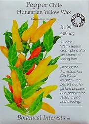 Hungarian Yellow Wax Heirloom Chile Pepper Certified Organic Seeds