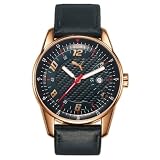 Puma Men's Race Black Leather Watch #PU14077A0206.039