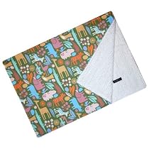 Cuddle Bee Chenille Blanket Green Zoo