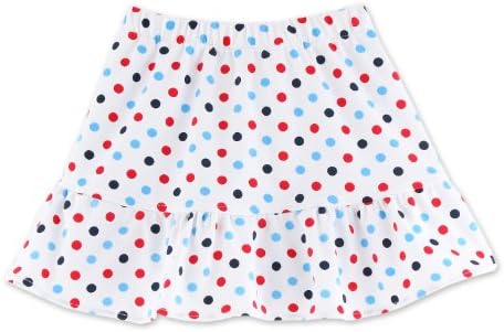 Chez Ami by Patsy Aiken Designs Girls Ruffle Tennis Skort White w/ Red Multi Dot - size 4