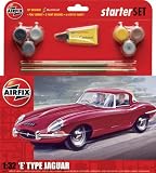 Airfix A55200 Jaguar E Type 1:32 Scale Classic Car Category 2 Gift Set including paint glue & brushes