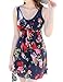 NINEWE Women's One-piece Swimwear Retro Vintage Swimsuit Cover Up Swimdress