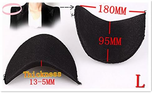 25pairs Black Sewing in Shoulder Soft Padding Form Size Large
