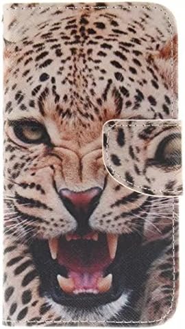 HNSPRING Colorful Patterns Flip Genuine Leather purses Cover protective Case for Microsoft Lumia 640