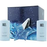 Angel By Thierry Mugler For Women. Set-eau De Parfum Spray Refillable .8 OZ & Shower Gel .83 OZ & Body Cream 1 OZ