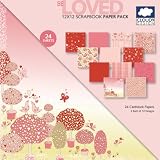 Fiskars Cloud 9 Be Loved 12 Inch by 12 Inch Paper Pack 24/Package, 2 Each Of 12 Designs
